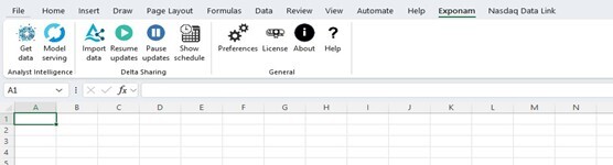 Exponam Analyst Intelligence ribbon bar